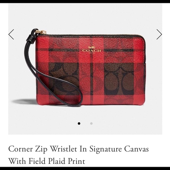 Coach Handbags - NWT Coach Plaid Print Wristlet